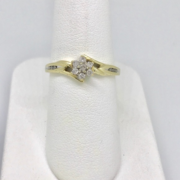 .24 ctw real diamonds 10kt yellow gold ring - Picture 5 of 7